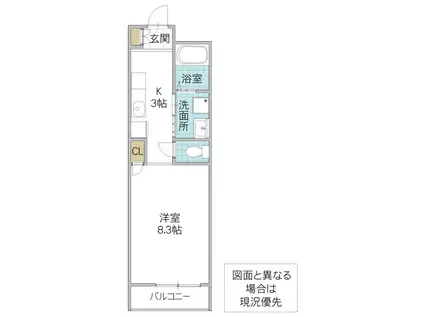 EJIRI RAN(1K/2階)の間取り写真