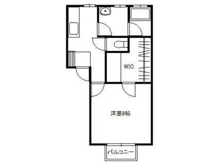 ピュアハイツ(1K/2階)の間取り写真