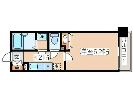 プレサンス新神戸(1K/5階)の間取り写真