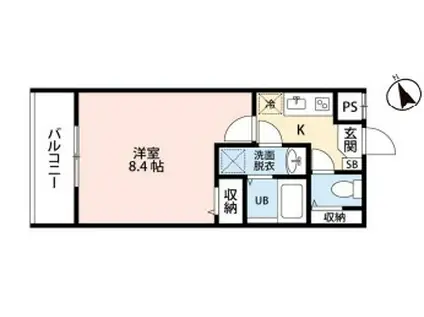 ケー レジデンス柏(1K/6階)の間取り写真