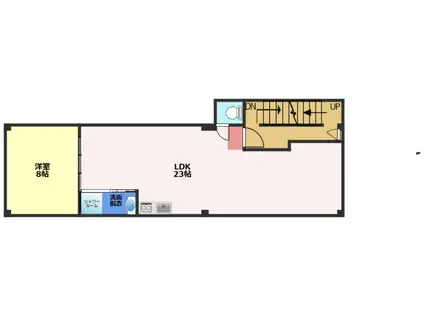 大井ビル(1LDK/3階)の間取り写真