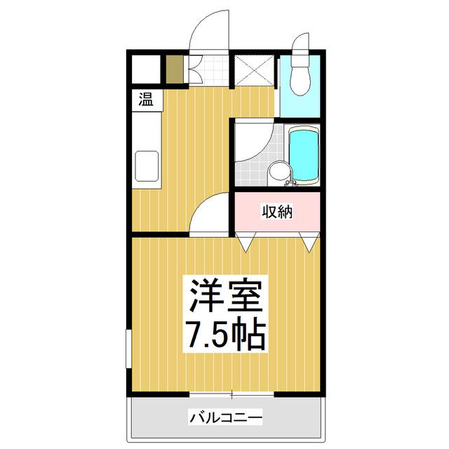 ドリーム西高木(1K/1階)の間取り写真