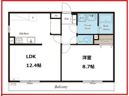 リブリ・コル―ジャ(1LDK/3階)の間取り写真