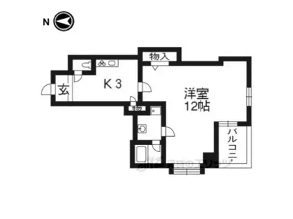 雅綾小路(1K/2階)の間取り写真