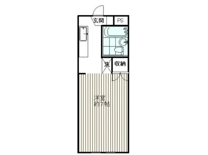 クレッセント椎名町(1K/1階)の間取り写真