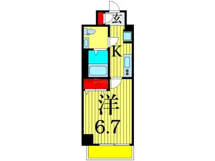 アルファコート青砥2(1K/3階)の間取り写真