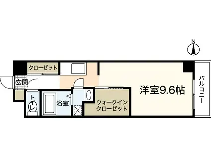 ソルヴェール舟入本町(ワンルーム/2階)の間取り写真