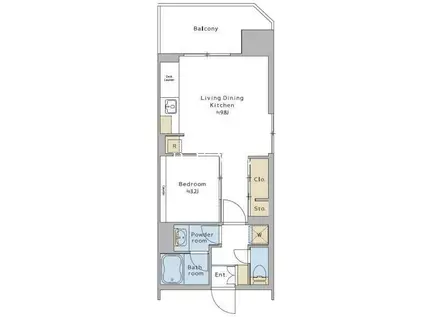 ブリリアイスト浅草橋(1LDK/11階)の間取り写真