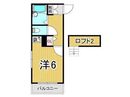 レオパレスKATSURA(ワンルーム/1階)の間取り写真