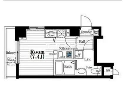 ガラ・シティ日本橋人形町(ワンルーム/10階)の間取り写真