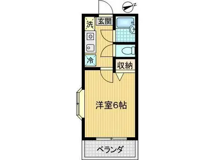 コスモライト(1K/3階)の間取り写真