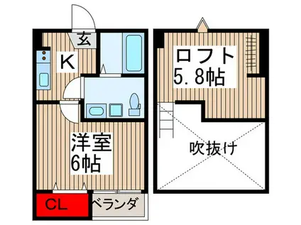 VIVIENDA 大宮(1K/2階)の間取り写真