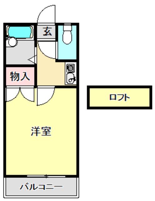 ARIETTA幸町(1K/2階)の間取り写真