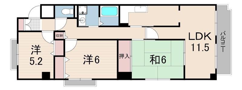 FIG・TREE2号館(3LDK/2階)の間取り写真