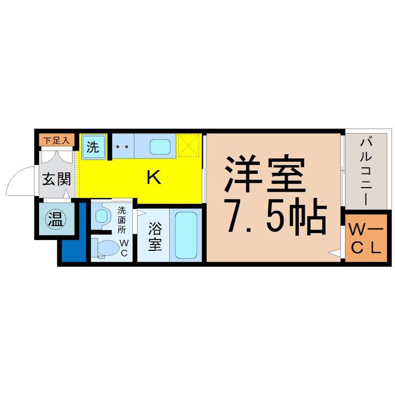 グラン レジーナ(1K/4階)の間取り写真