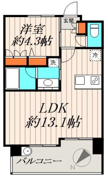 エステムプラザ日本橋レジェンド(1LDK/10階)の間取り写真