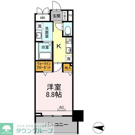 LENVOL MEIEKI(1K/6階)の間取り写真