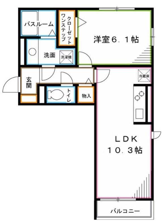 ルヴェール井荻(1LDK/3階)の間取り写真