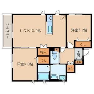 MAISON ARCADIA(2LDK/1階)の間取り写真