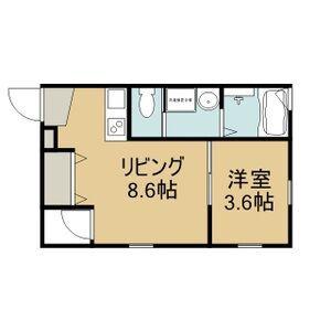 STUDIO N(1LDK/2階)の間取り写真