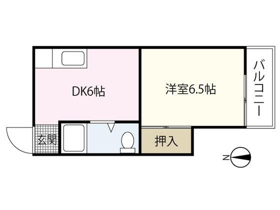 コーポ吉田(1DK/4階)の間取り写真