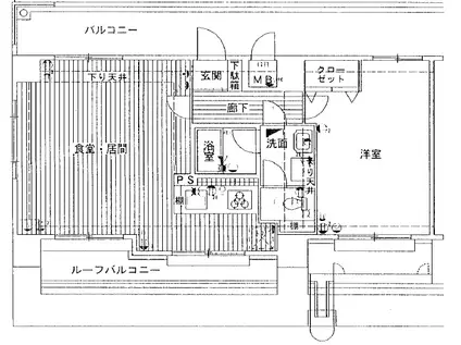 ローレル春日野道(1LDK/9階)の間取り写真
