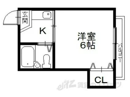 柊倶楽部(1K/2階)の間取り写真
