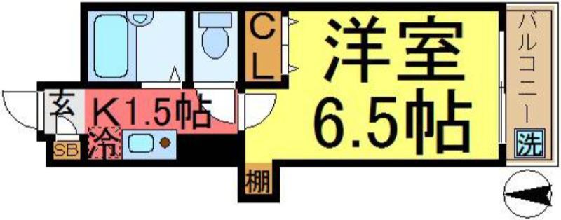 新小岩宝マンション(1K/4階)の間取り写真