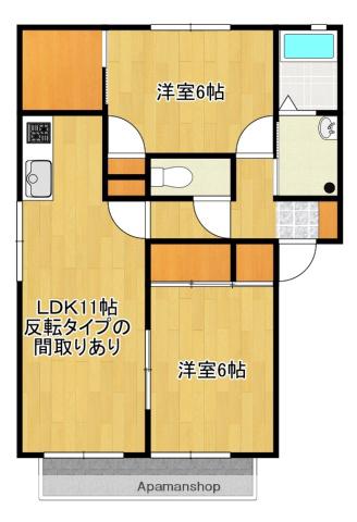 シャーメゾン花みずき(2LDK/1階)の間取り写真