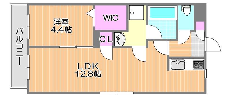 N・O青江(1LDK/2階)の間取り写真