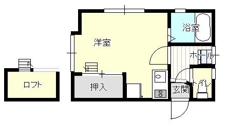 アーバンステージ弐番館(ワンルーム/1階)の間取り写真