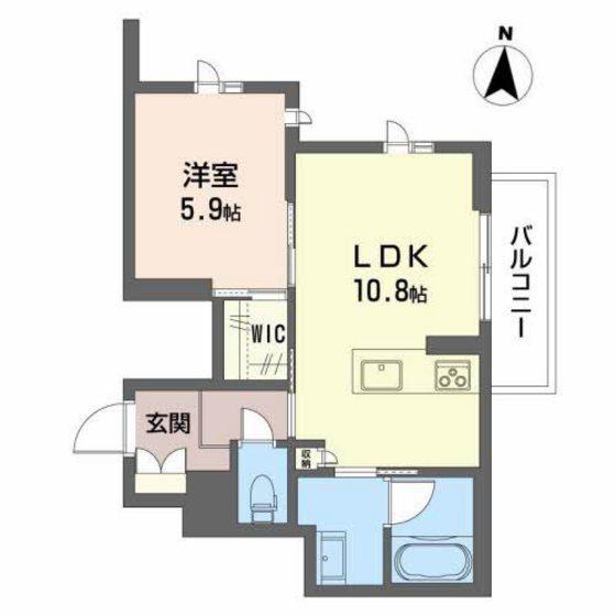 アンソレイエ(1LDK/3階)の間取り写真