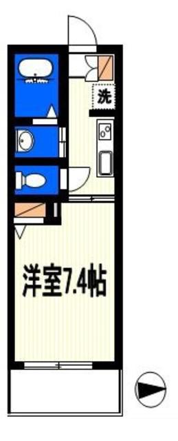 アリノス(1K/1階)の間取り写真