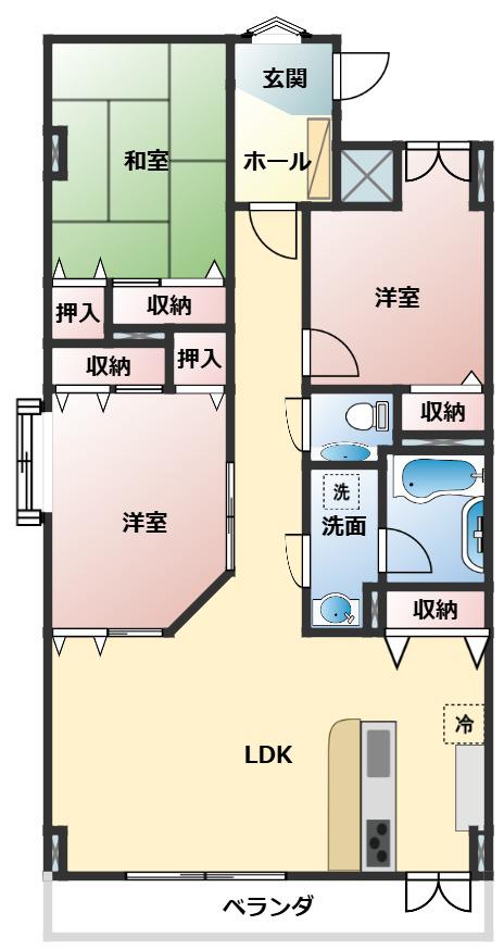 カーサー・アレグラ(3LDK/3階)の間取り写真