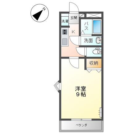 エポックハシマ II(1K/1階)の間取り写真