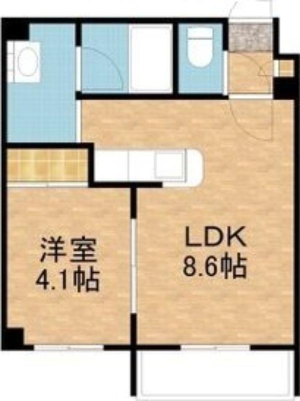 アンビエンテ131(1LDK/7階)の間取り写真