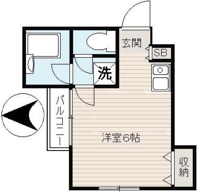 COM・Y・S(ワンルーム/2階)の間取り写真