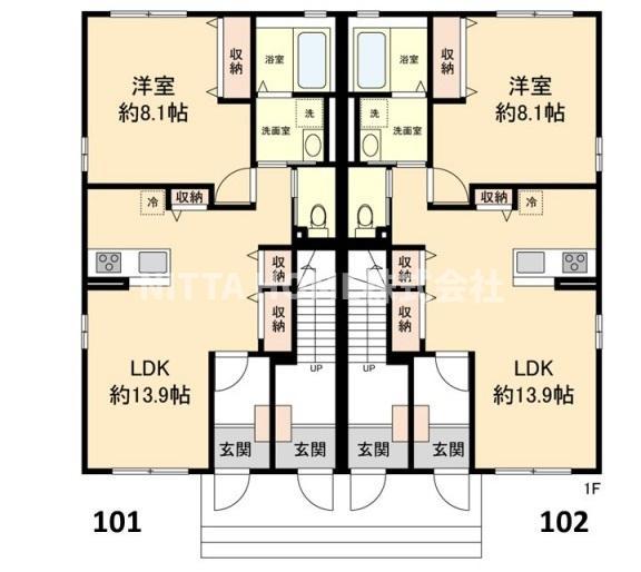SHANGRI-LA(1LDK/1階)の間取り写真