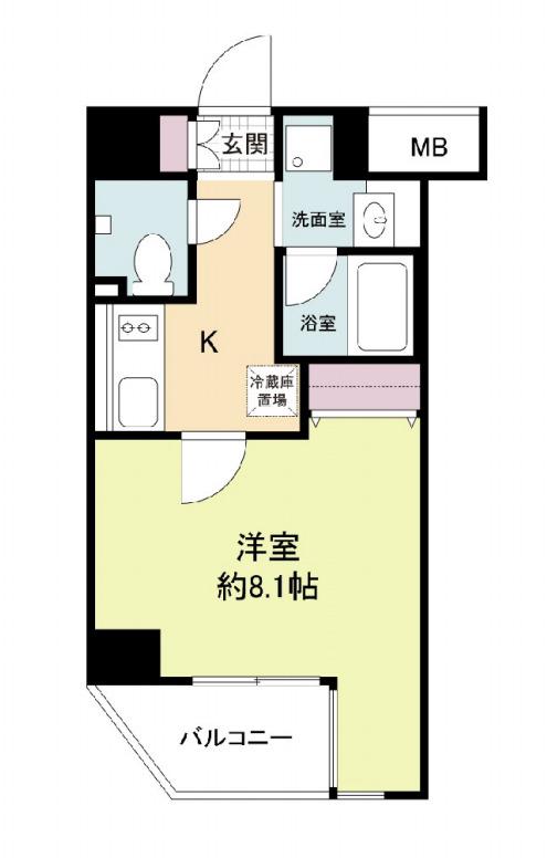 レジディア江戸堀(1K/7階)の間取り写真