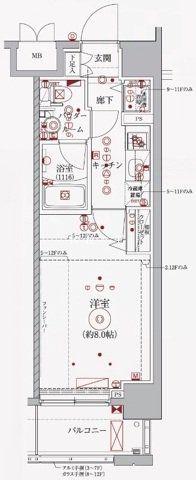 レアライズ浅草III(1K/4階)の間取り写真