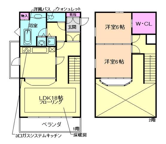 ARK・TS(2LDK/2階)の間取り写真