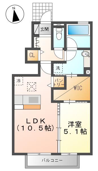 福島交通飯坂線 笹谷駅 徒歩4分 2階建 築1年(1LDK/1階)の間取り写真