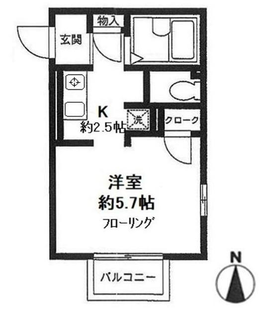 STハウス(1K/2階)の間取り写真