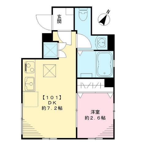 MAISON KOHARU(1DK/1階)の間取り写真