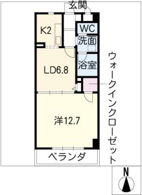 アドミール桜山(1LDK/3階)の間取り写真