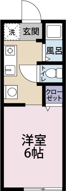 シュルプ(1K/2階)の間取り写真