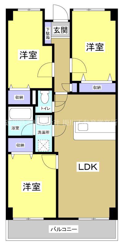ルイボステーI(3LDK/3階)の間取り写真