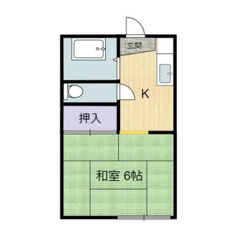 コーポさかえ(1K/1階)の間取り写真