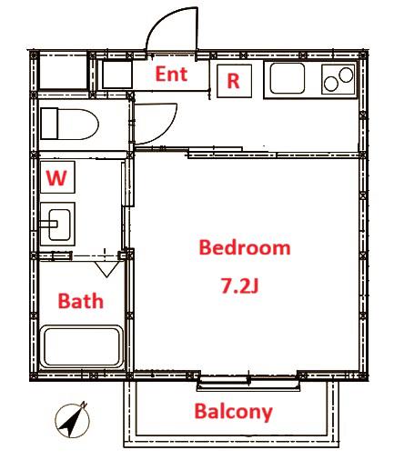 MAISON BRILLIO(1K/1階)の間取り写真