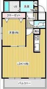 フレンドリーI(1LDK/3階)の間取り写真
